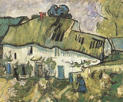 Vincent Van Gogh Farmhouse with Two Figures (nn04) china oil painting image